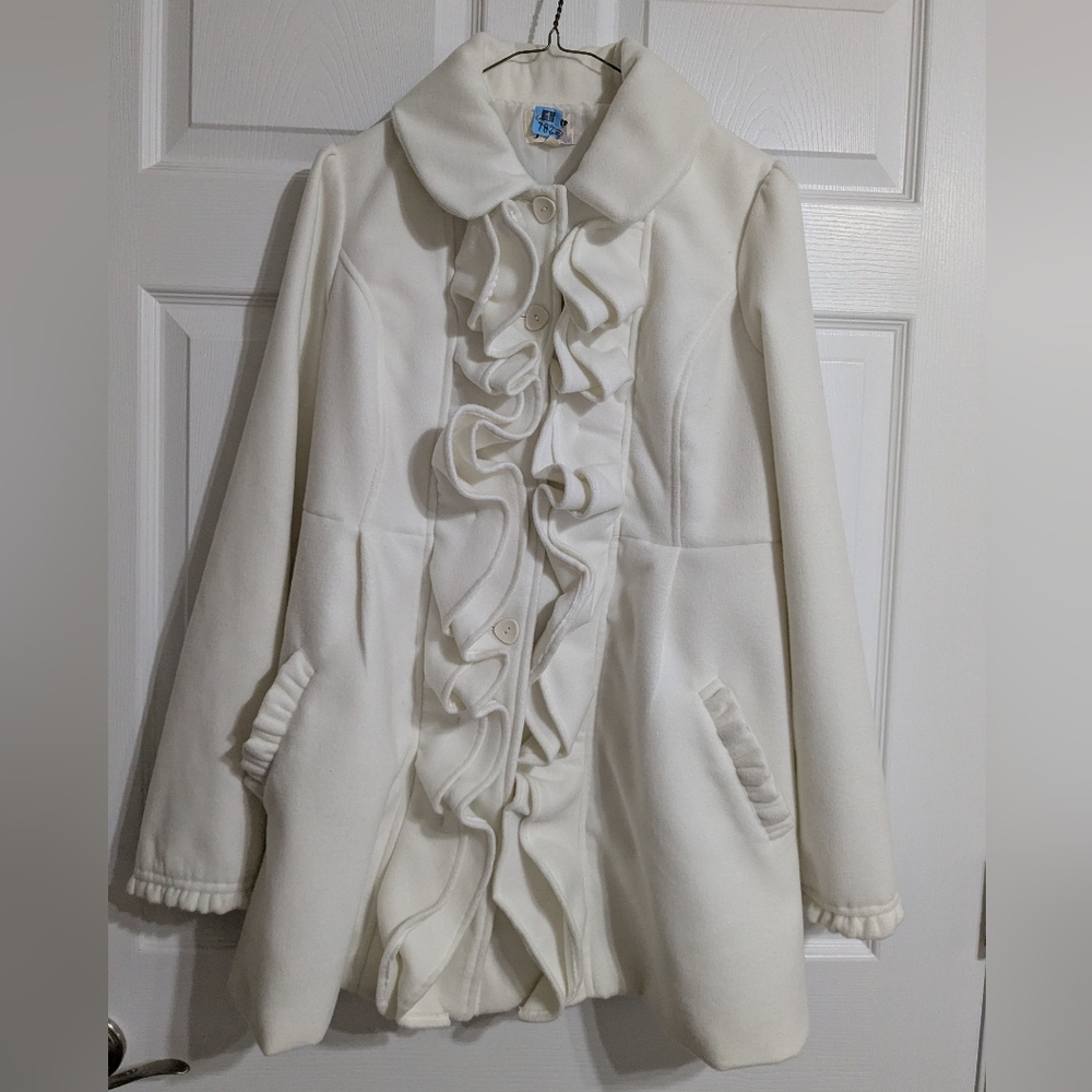 Jolt Women's Ruffle Trench Coat